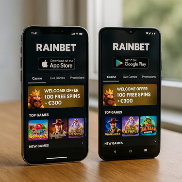 RainBet Casino Apps - iOS un Android Pārlūka Versija