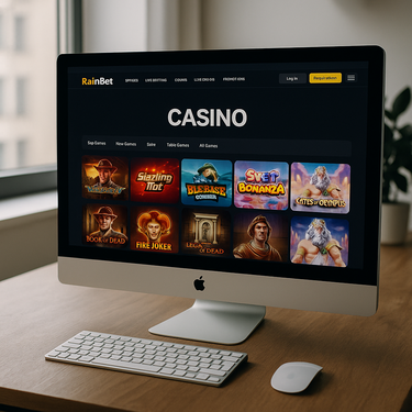 RainBet Casino Desktop Platform - Mūsdienīgs Dizains